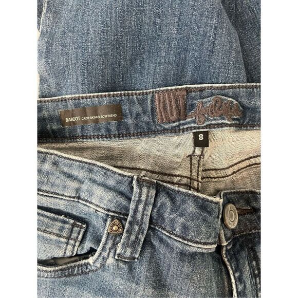 Kut From the Kloth Bardot Crop Skinny Boyfriend Jeans Size 8 - Picture 3 of 4
